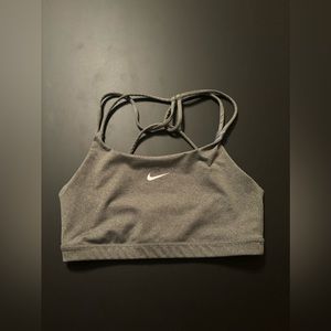 Nike Dri Fit Grey Indy Strappy Sports Bra Sz M